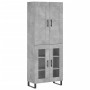 Aparador alto madera contrachapada gris hormigón 69,5x34x180 cm de vidaXL, Aparadores - Ref: Foro24-3199645, Precio: 149,27 €...