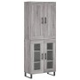 Aparador alto madera contrachapada gris sonoma 69,5x34x180 cm de vidaXL, Aparadores - Ref: Foro24-3199647, Precio: 156,15 €, ...