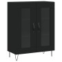 Aparador alto madera contrachapada negro 69,5x34x180 cm de vidaXL, Aparadores - Ref: Foro24-3199650, Precio: 160,99 €, Descue...