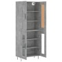 Aparador alto madera contrachapada gris hormigón 69,5x34x180 cm de vidaXL, Aparadores - Ref: Foro24-3199653, Precio: 136,45 €...