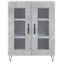 Aparador alto madera contrachapada gris hormigón 69,5x34x180 cm de vidaXL, Aparadores - Ref: Foro24-3199653, Precio: 136,45 €...