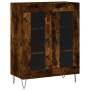 Aparador alto madera contrachapada roble ahumado 69,5x34x180 cm de vidaXL, Aparadores - Ref: Foro24-3199654, Precio: 135,87 €...