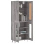 Aparador alto madera contrachapada gris sonoma 69,5x34x180 cm de vidaXL, Aparadores - Ref: Foro24-3199655, Precio: 151,99 €, ...