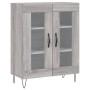 Aparador alto madera contrachapada gris sonoma 69,5x34x180 cm de vidaXL, Aparadores - Ref: Foro24-3199655, Precio: 151,99 €, ...