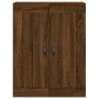 Aparador alto madera contrachapada marrón roble 69,5x34x180 cm de vidaXL, Aparadores - Ref: Foro24-3199656, Precio: 140,76 €,...