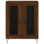 Aparador alto madera contrachapada marrón roble 69,5x34x180 cm de vidaXL, Aparadores - Ref: Foro24-3199656, Precio: 140,76 €,...