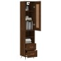 Aparador alto madera contrachapada roble marrón 34,5x34x180 cm de vidaXL, Aparadores - Ref: Foro24-3200240, Precio: 109,47 €,...