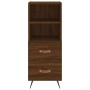 Aparador alto madera contrachapada roble marrón 34,5x34x180 cm de vidaXL, Aparadores - Ref: Foro24-3200240, Precio: 109,47 €,...