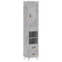 Aparador de madera contrachapada gris hormigón 34,5x34x180 cm de vidaXL, Aparadores - Ref: Foro24-3200237, Precio: 101,11 €, ...