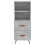 Gray concrete plywood sideboard 34.5x34x180 cm by vidaXL, Sideboards - Ref: Foro24-3200237, Price: 100,99 €, Discount: %