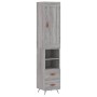 Aparador alto madera contrachapada gris Sonoma 34,5x34x180 cm de vidaXL, Aparadores - Ref: Foro24-3200239, Precio: 103,53 €, ...