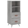 Aparador alto madera contrachapada gris Sonoma 34,5x34x180 cm de vidaXL, Aparadores - Ref: Foro24-3200239, Precio: 103,53 €, ...