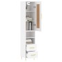 Aparador alto madera contrachapada blanco 34,5x34x180 cm de vidaXL, Aparadores - Ref: Foro24-3200249, Precio: 103,99 €, Descu...