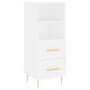 Aparador alto madera contrachapada blanco 34,5x34x180 cm de vidaXL, Aparadores - Ref: Foro24-3200249, Precio: 103,99 €, Descu...