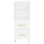 Aparador alto madera contrachapada blanco 34,5x34x180 cm de vidaXL, Aparadores - Ref: Foro24-3200249, Precio: 103,99 €, Descu...