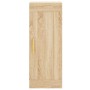 Aparador de madera contrachapada roble Sonoma 34,5x34x180 cm de vidaXL, Aparadores - Ref: Foro24-3200252, Precio: 100,99 €, D...