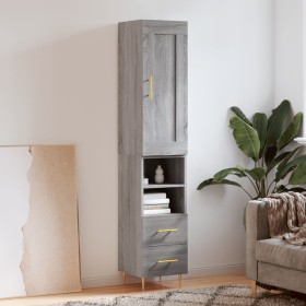 Aparador alto madera contrachapada gris Sonoma 34,5x34x180 cm de vidaXL, Aparadores - Ref: Foro24-3200255, Precio: 104,87 €, ...