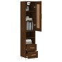 Tall oak brown plywood highboard 34.5x34x180 cm by vidaXL, Sideboards - Ref: Foro24-3200256, Price: 105,40 €, Discount: %