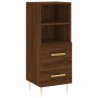 Aparador alto madera contrachapada roble marrón 34,5x34x180 cm de vidaXL, Aparadores - Ref: Foro24-3200256, Precio: 105,40 €,...