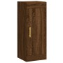 Aparador alto madera contrachapada roble marrón 34,5x34x180 cm de vidaXL, Aparadores - Ref: Foro24-3200256, Precio: 105,40 €,...