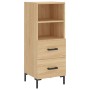 Aparador de madera contrachapada roble Sonoma 34,5x34x180 cm de vidaXL, Aparadores - Ref: Foro24-3200260, Precio: 104,99 €, D...