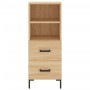 Aparador de madera contrachapada roble Sonoma 34,5x34x180 cm de vidaXL, Aparadores - Ref: Foro24-3200260, Precio: 104,99 €, D...