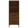 Aparador alto madera contrachapada roble marrón 34,5x34x180 cm de vidaXL, Aparadores - Ref: Foro24-3200264, Precio: 112,13 €,...