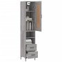 Aparador alto madera contrachapada gris Sonoma 34,5x34x180 cm de vidaXL, Aparadores - Ref: Foro24-3200263, Precio: 108,99 €, ...