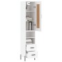 Tall white plywood highboard 34.5x34x180 cm by vidaXL, Sideboards - Ref: Foro24-3200265, Price: 119,99 €, Discount: %