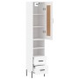 Tall white plywood highboard 34.5x34x180 cm by vidaXL, Sideboards - Ref: Foro24-3200265, Price: 119,99 €, Discount: %