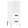 Tall white plywood highboard 34.5x34x180 cm by vidaXL, Sideboards - Ref: Foro24-3200265, Price: 119,99 €, Discount: %