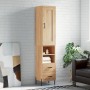 Aparador de madera contrachapada roble Sonoma 34,5x34x180 cm de vidaXL, Aparadores - Ref: Foro24-3200268, Precio: 110,45 €, D...