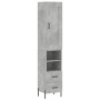 Aparador de madera contrachapada gris hormigón 34,5x34x180 cm de vidaXL, Aparadores - Ref: Foro24-3200269, Precio: 111,20 €, ...