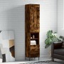 Aparador de madera contrachapada roble ahumado 34,5x34x180 cm de vidaXL, Aparadores - Ref: Foro24-3200270, Precio: 112,31 €, ...