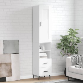 Tall white glossy plywood sideboard 34.5x34x180 cm by vidaXL, Sideboards - Ref: Foro24-3200275, Price: 115,99 €, Discount: %