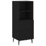 Black plywood sideboard 34.5x34x180 cm by vidaXL, Sideboards - Ref: Foro24-3200274, Price: 108,56 €, Discount: %