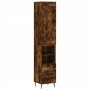 Aparador de madera contrachapada roble ahumado 34,5x34x180 cm de vidaXL, Aparadores - Ref: Foro24-3200278, Precio: 104,45 €, ...