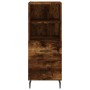 Aparador de madera contrachapada roble ahumado 34,5x34x180 cm de vidaXL, Aparadores - Ref: Foro24-3200278, Precio: 104,45 €, ...