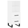 Tall white plywood sideboard 34.5x34x180 cm by vidaXL, Sideboards - Ref: Foro24-3200281, Price: 109,99 €, Discount: %