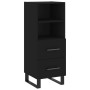 Aparador de madera contrachapada negro 34,5x34x180 cm de vidaXL, Aparadores - Ref: Foro24-3200282, Precio: 119,99 €, Descuent...