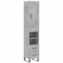 Aparador de madera contrachapada gris hormigón 34,5x34x180 cm de vidaXL, Aparadores - Ref: Foro24-3200285, Precio: 107,27 €, ...