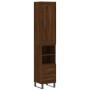 Tall brown oak plywood sideboard 34.5x34x180 cm by vidaXL, Sideboards - Ref: Foro24-3200288, Price: 111,36 €, Discount: %