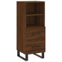 Aparador alto madera contrachapada roble marrón 34,5x34x180 cm de vidaXL, Aparadores - Ref: Foro24-3200288, Precio: 111,36 €,...