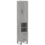 Aparador alto madera contrachapada gris Sonoma 34,5x34x180 cm de vidaXL, Aparadores - Ref: Foro24-3200287, Precio: 117,08 €, ...