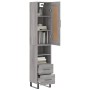 Aparador alto madera contrachapada gris Sonoma 34,5x34x180 cm de vidaXL, Aparadores - Ref: Foro24-3200287, Precio: 117,08 €, ...