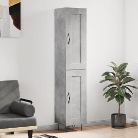 Aparador de madera contrachapada gris hormigón 34,5x34x180 cm de vidaXL, Aparadores - Ref: Foro24-3200485, Precio: 91,99 €, D...