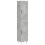 Aparador de madera contrachapada gris hormigón 34,5x34x180 cm de vidaXL, Aparadores - Ref: Foro24-3200485, Precio: 92,54 €, D...