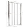 Stainless steel garden gate 100x150 cm by vidaXL, garden gates - Ref: Foro24-316852, Price: 187,56 €, Discount: %