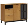 Aparador con puerta de vidrio FLAM madera de pino 110x40x80 cm de vidaXL, Aparadores - Ref: Foro24-357828, Precio: 181,66 €, ...