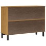 Aparador con puerta de vidrio FLAM madera de pino 110x40x80 cm de vidaXL, Aparadores - Ref: Foro24-357828, Precio: 181,66 €, ...